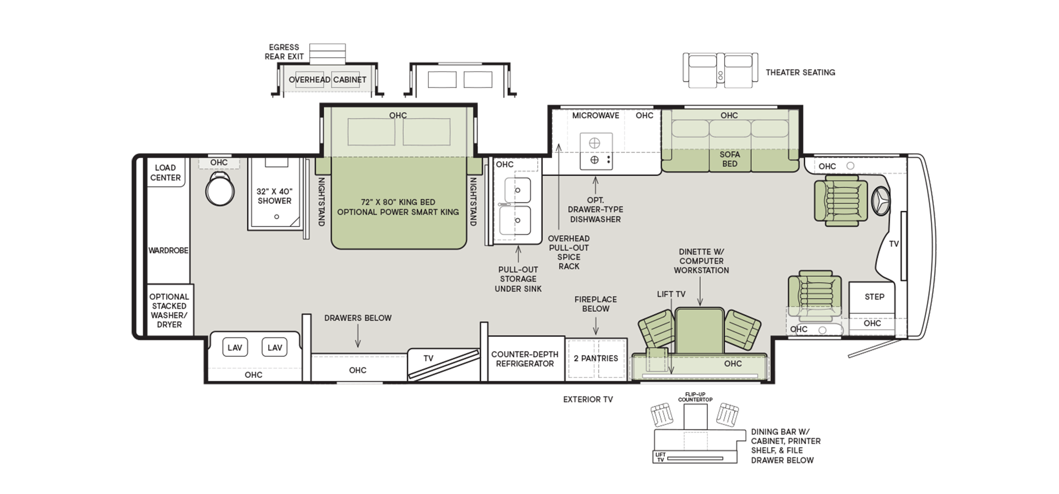 Allegro Bus 35 CP Floor Plan