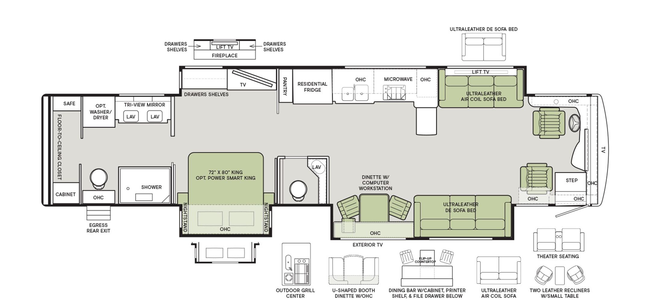 Allegro Bus 45 FP Floor Plan