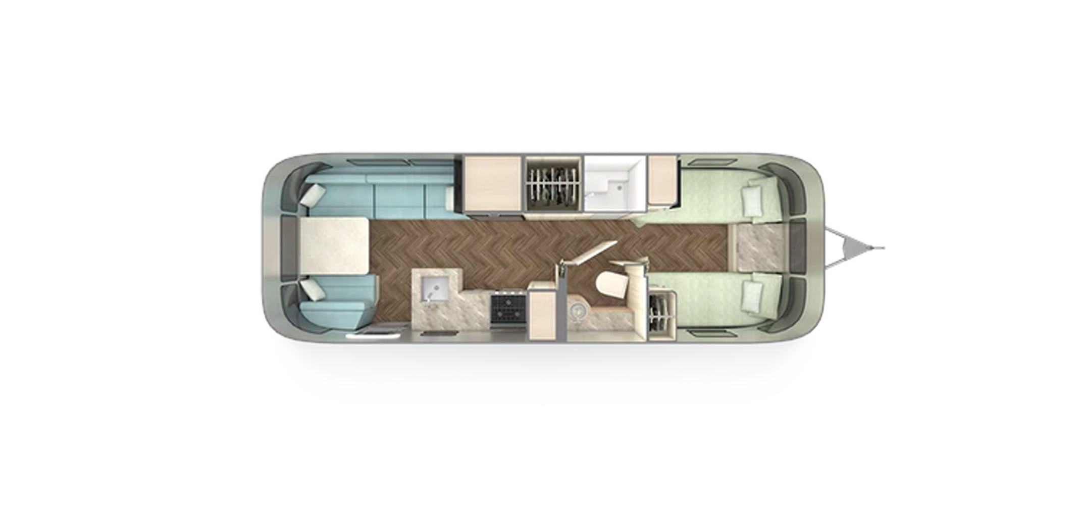 International 27FB Twin Floor Plan