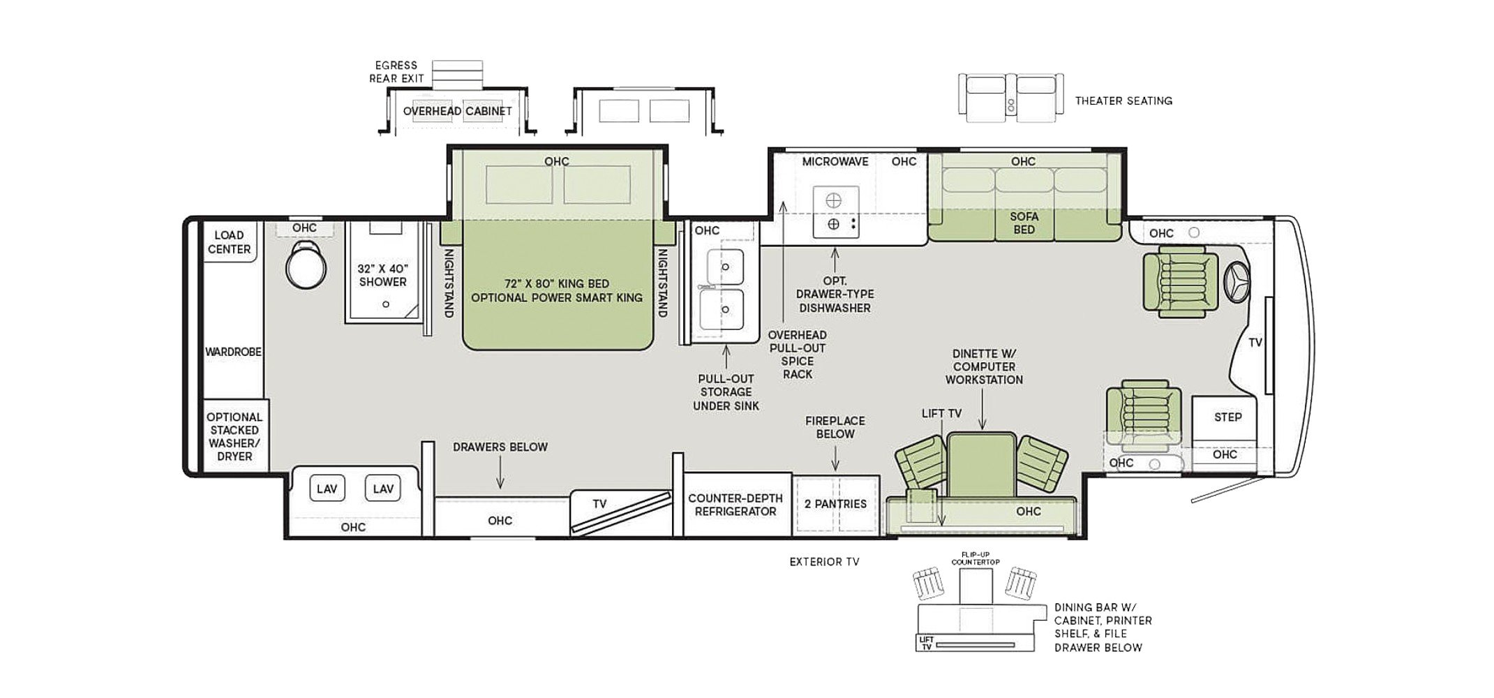 Allegro Bus 35 CP Floor Plan