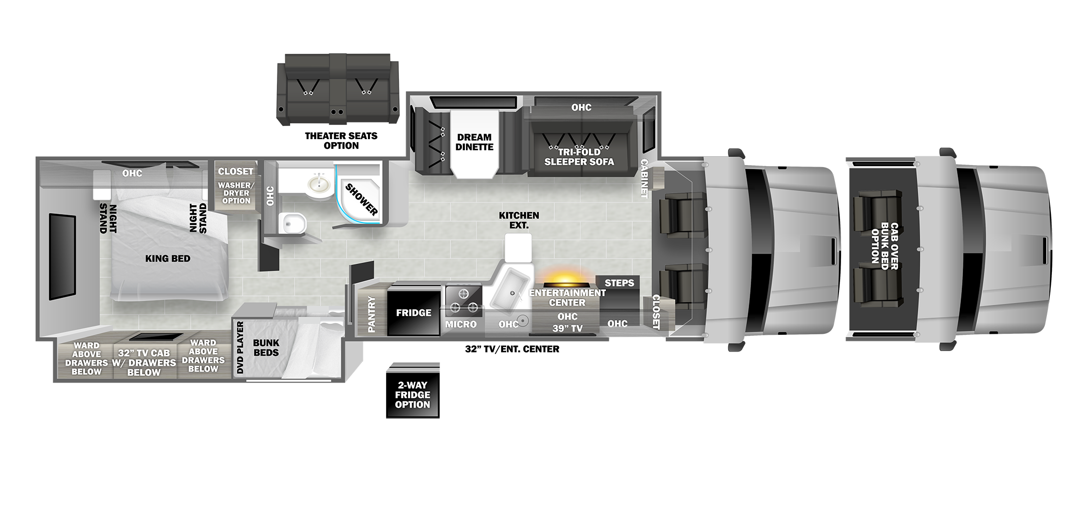 DX3 37BD Floor Plan