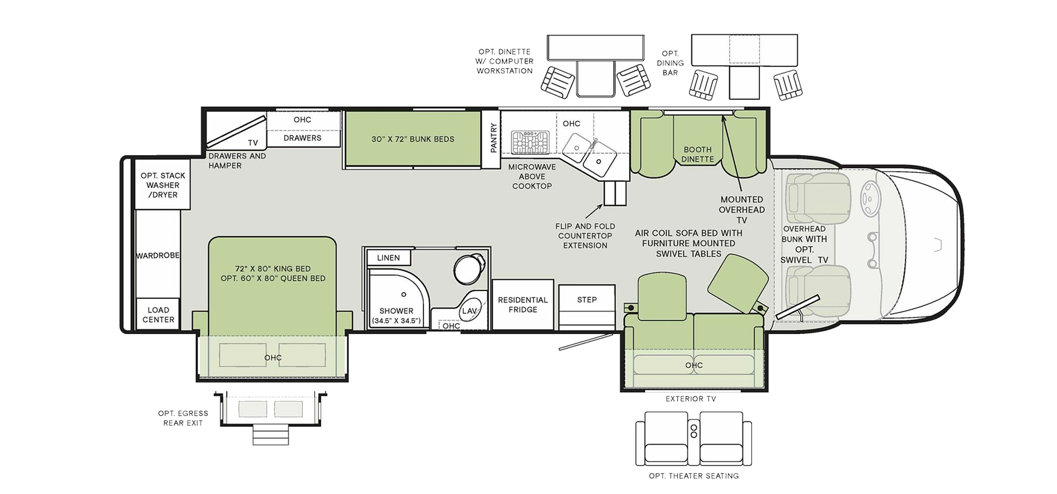 Allegro Bay 38CB Floor Plan