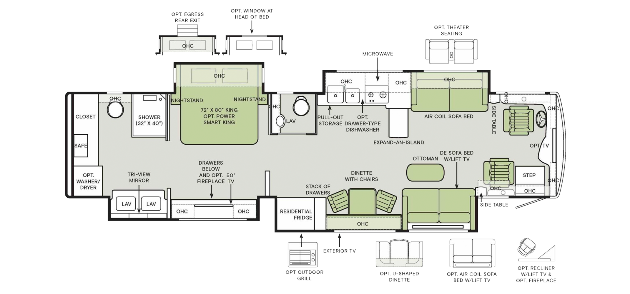 Allegro Bus 40IP Floor Plan