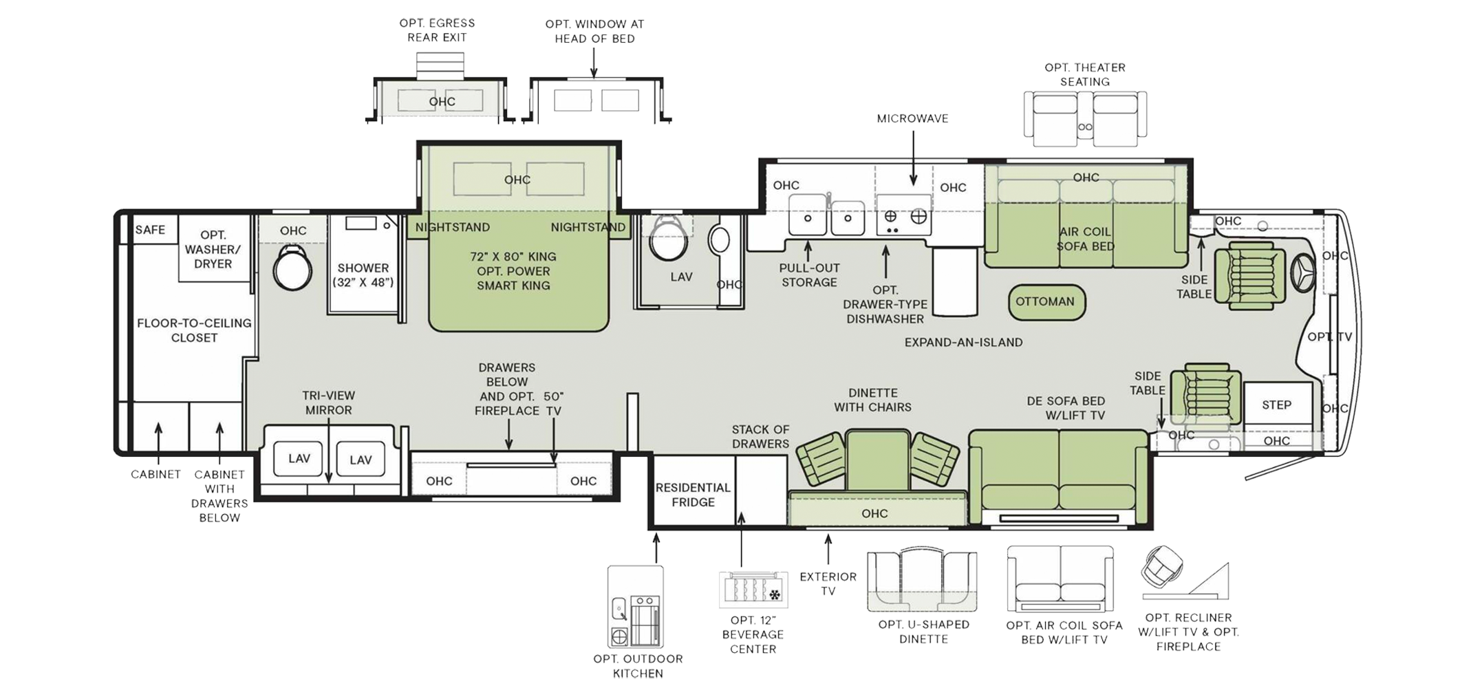 Allegro Bus 45OPP Floor Plan