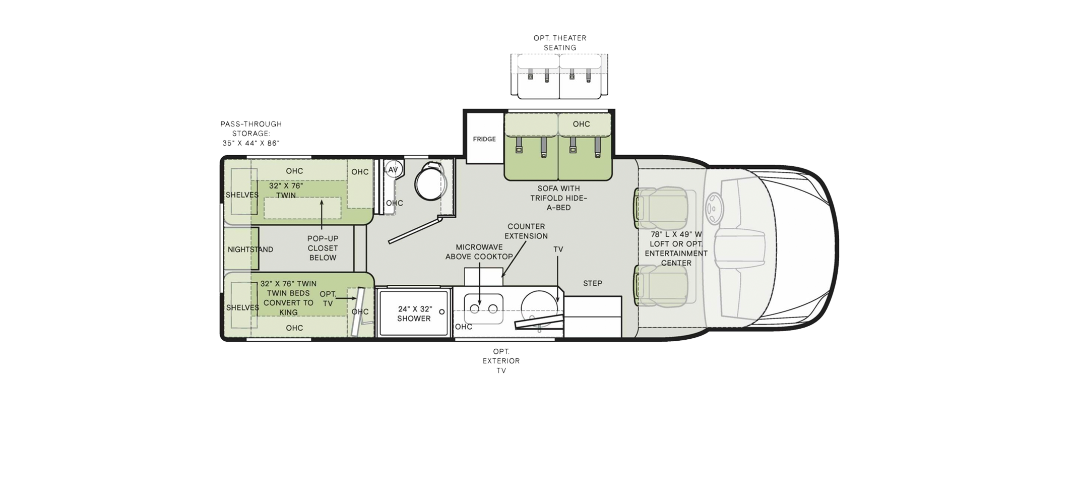 Wayfarer Floor Plan 25RLW