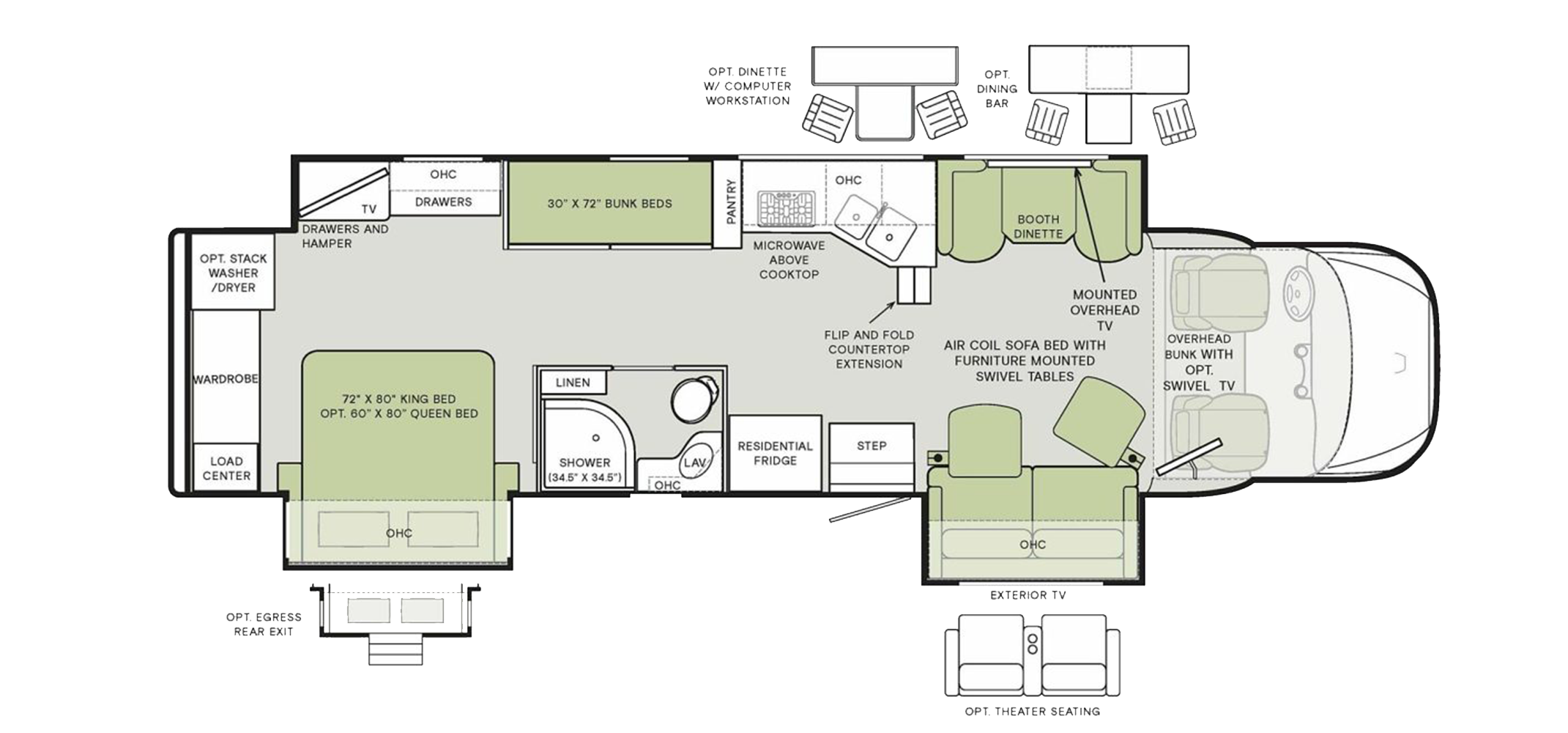 Allegro Bay 38CB Floor Plan