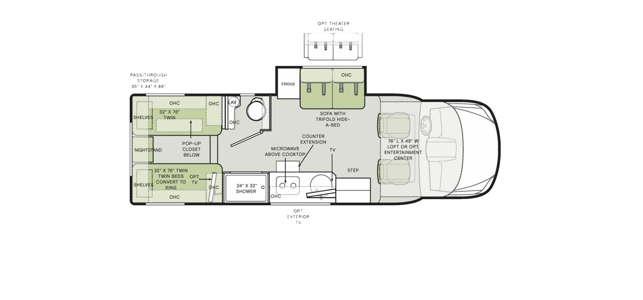 Wayfarer Floor Plan 25LW