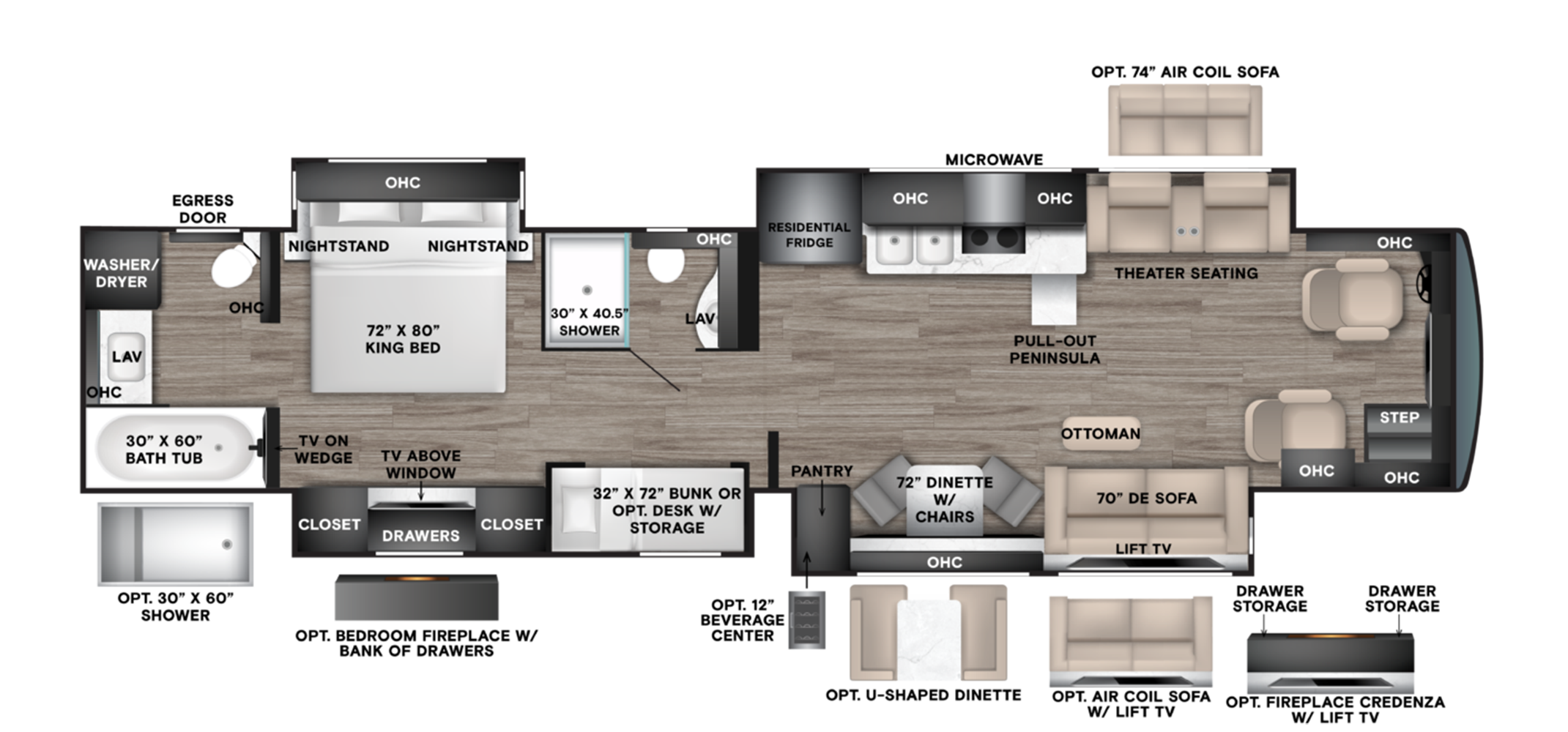 Floor Plans 27 bus 45BP
