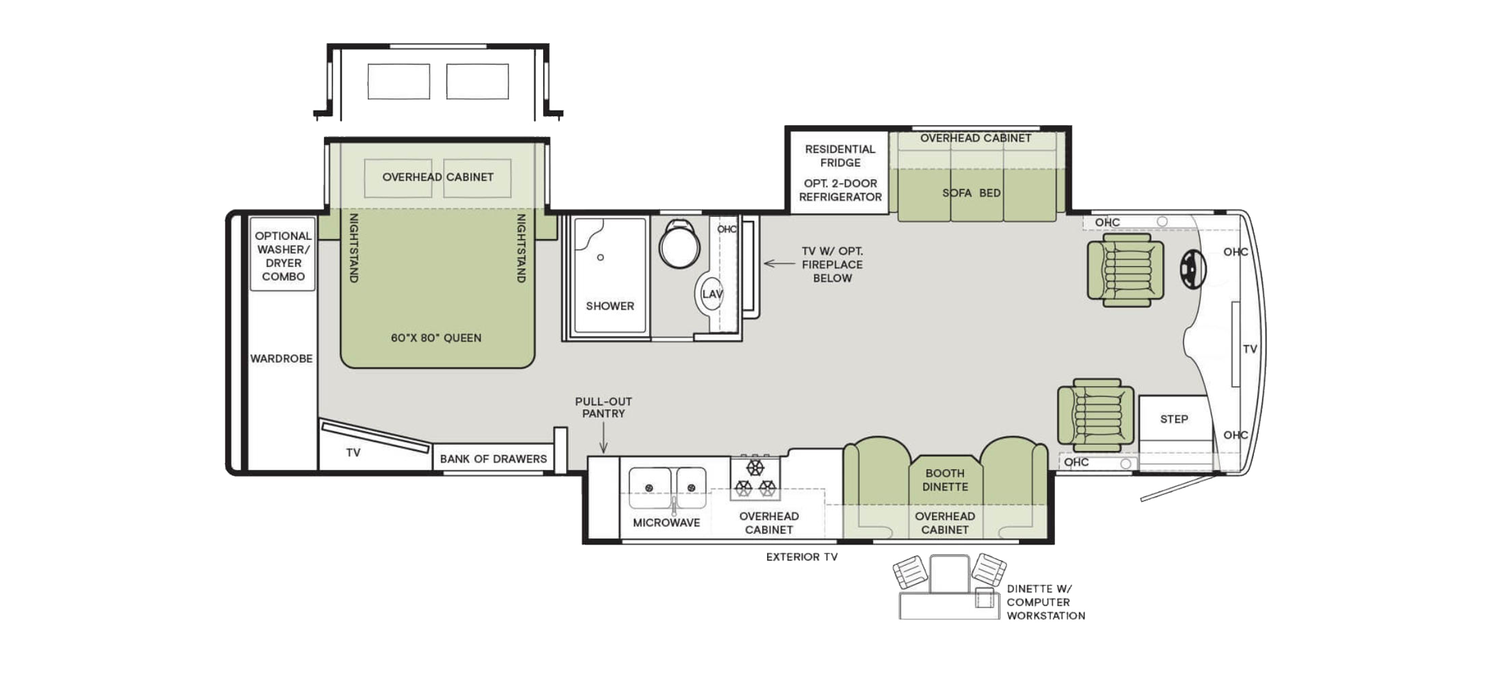 Allegro Breeze 31 BR Floor Plan