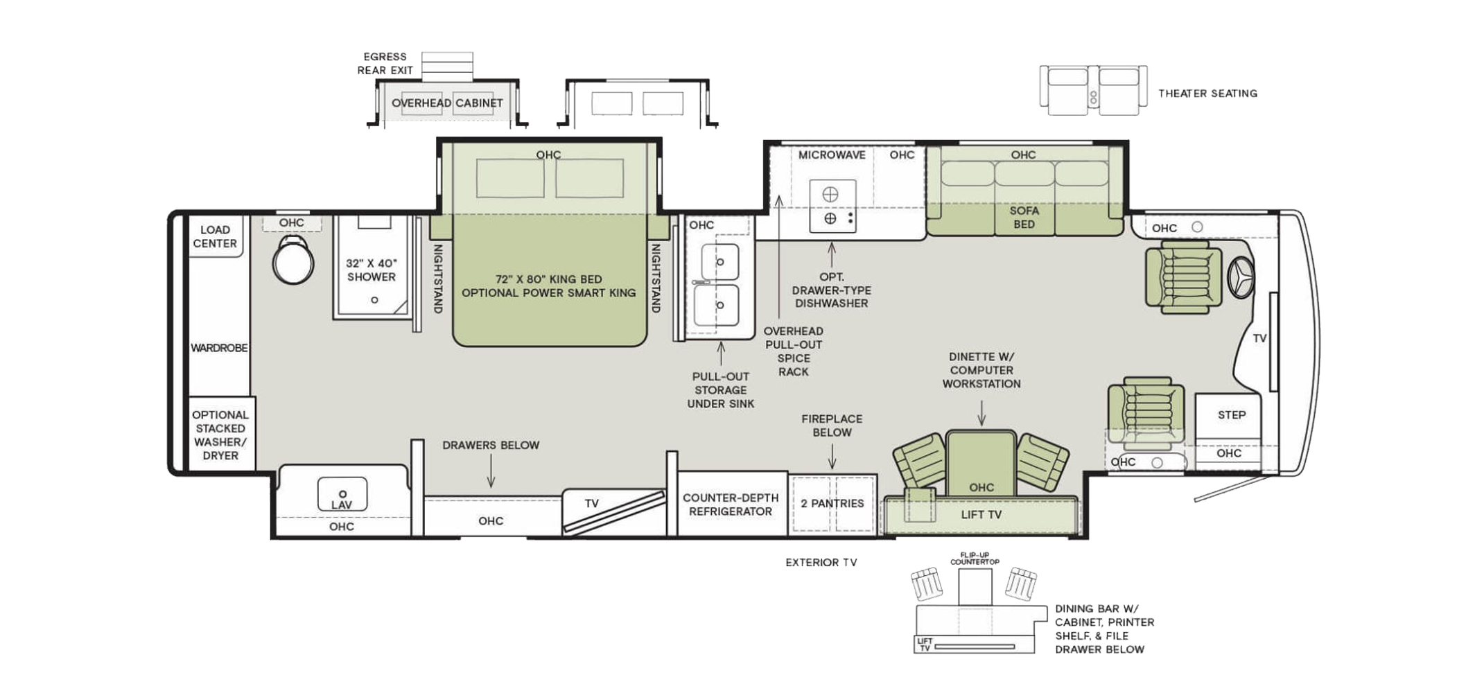 Allegro Bus 35 CP Floor Plan