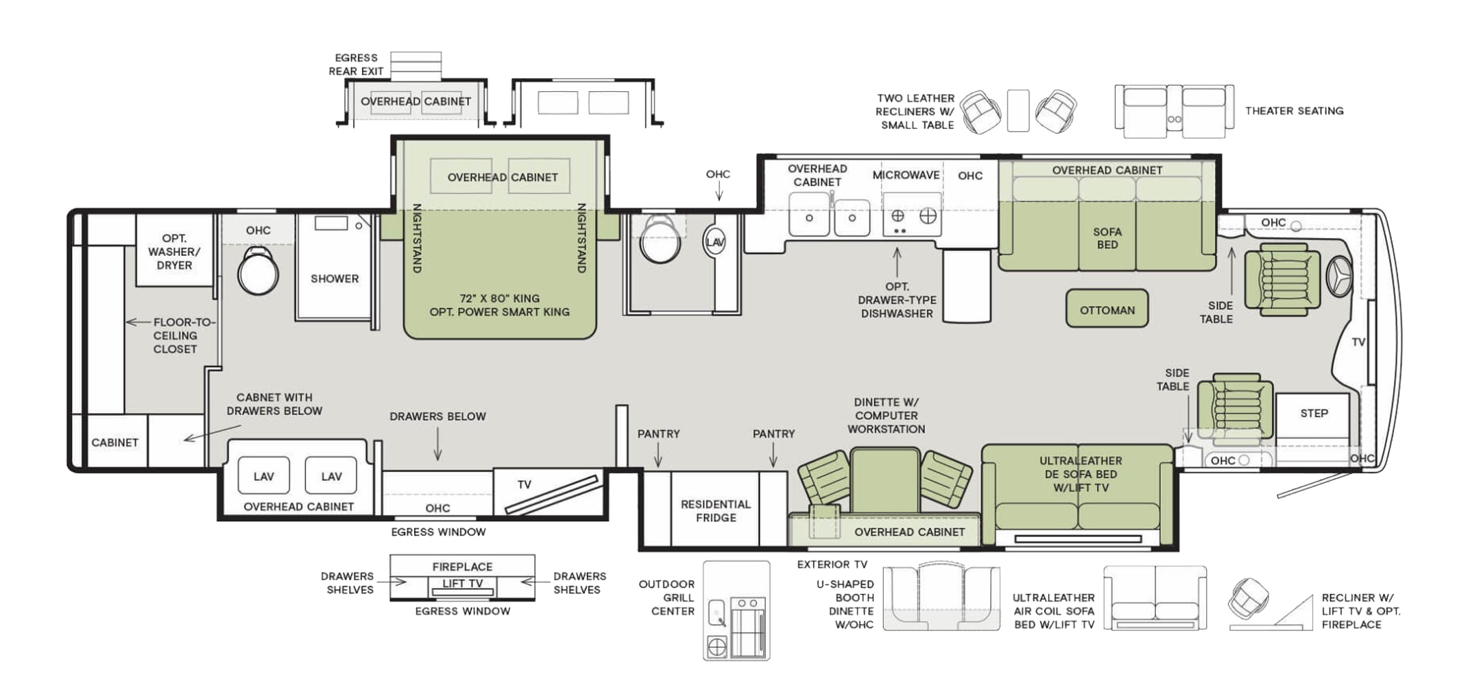 Allegro Bus 45 OPP Floor Plan