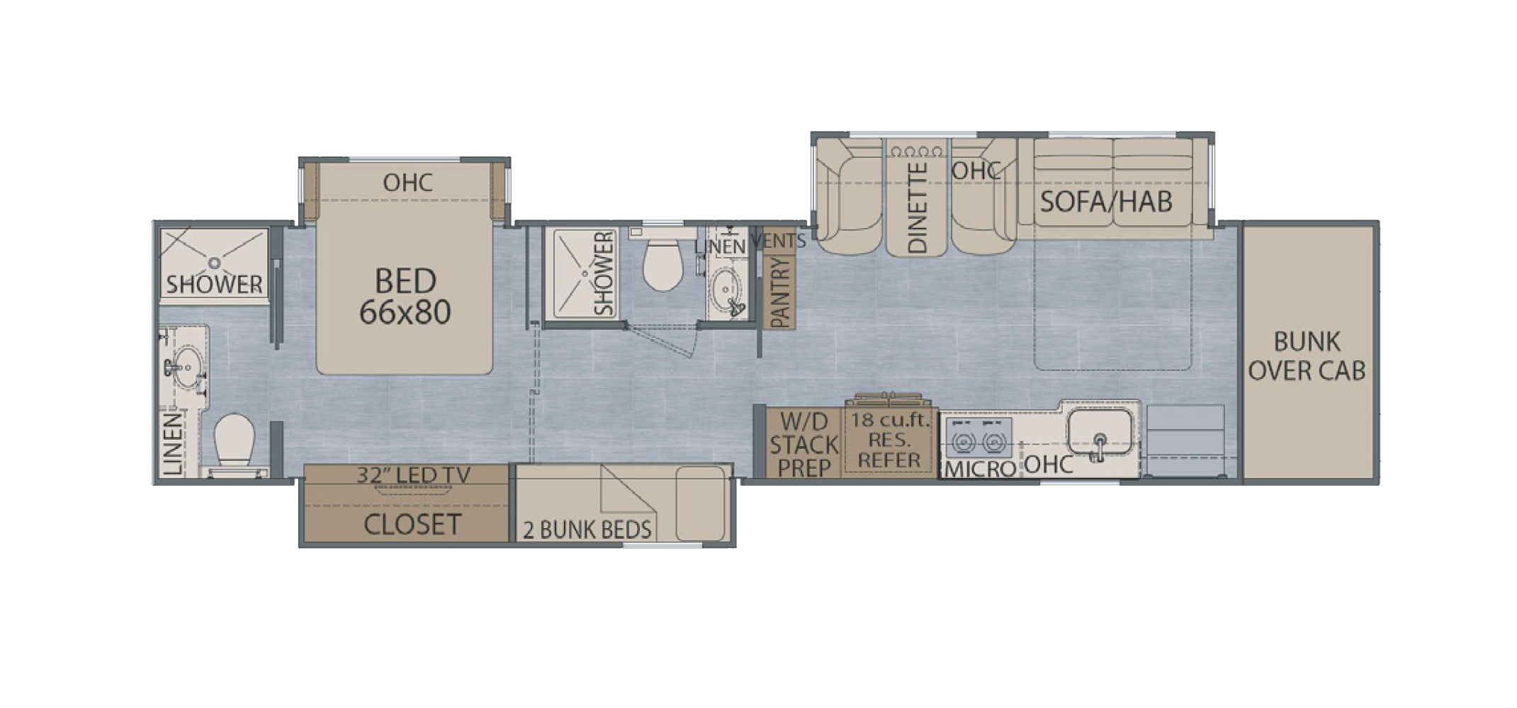 Classic 45CBF Floor Plan