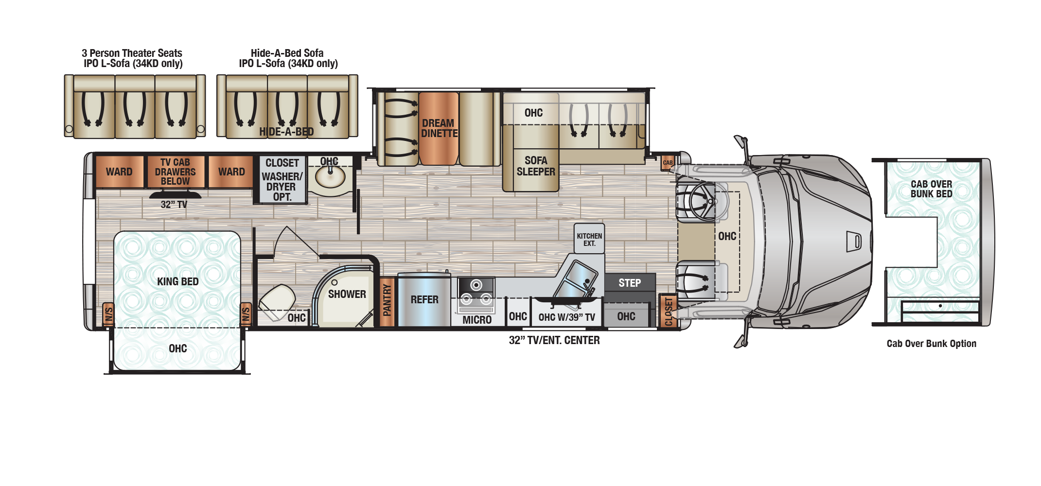 DX3 34KD Floor Plan