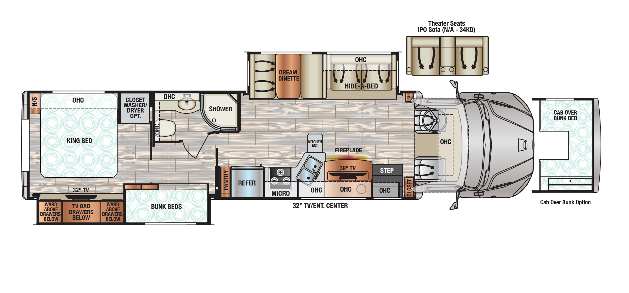 DX3 37BD Floor Plan