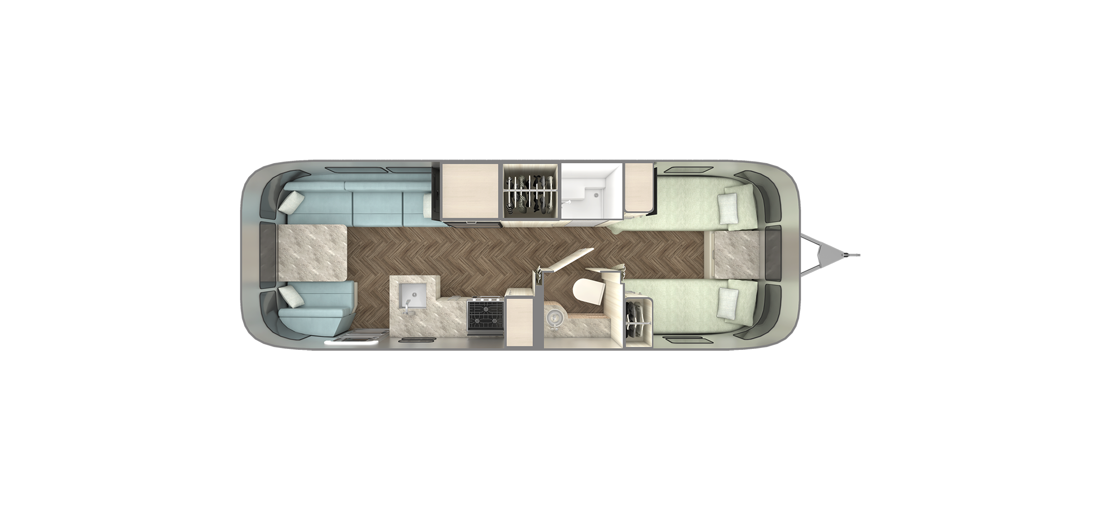 International 27FB Twin Floor Plan