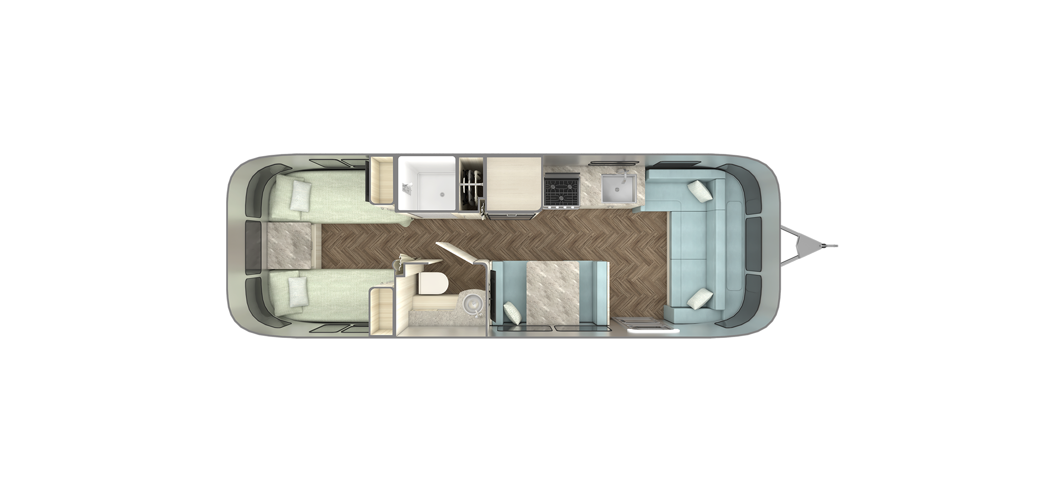 International 28RB Twin Floor Plan