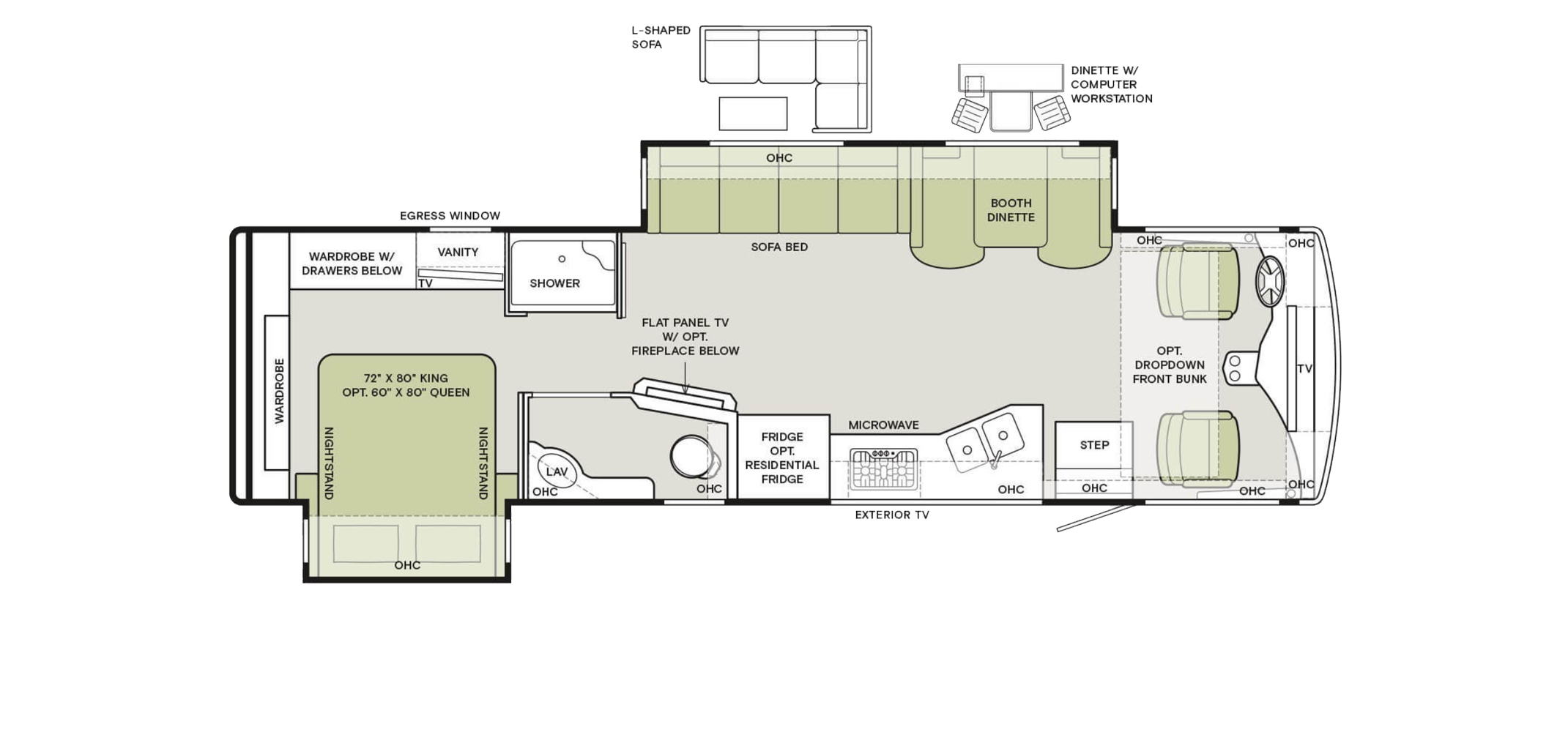 Allegro Open Road 32 SA Floor Plan