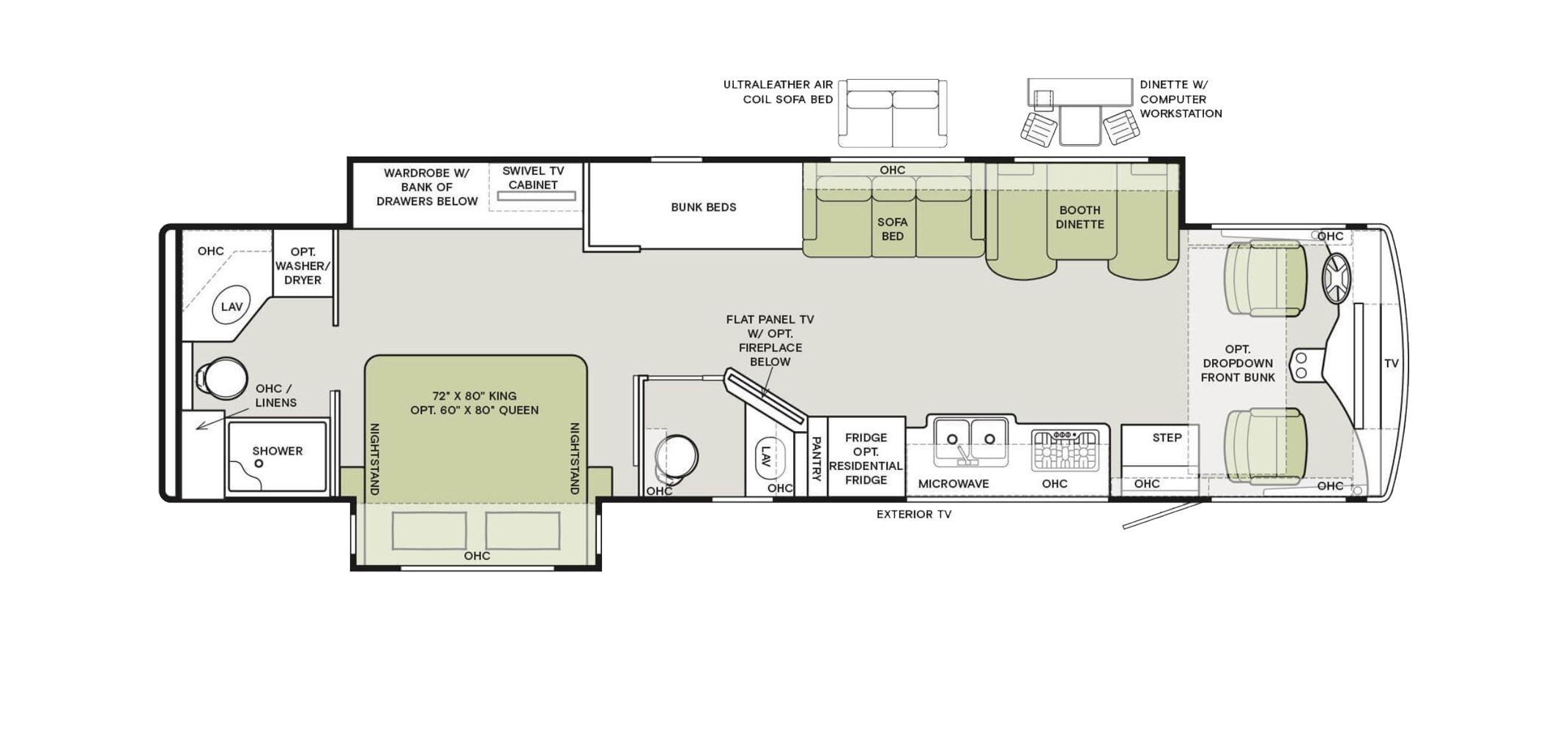 Allegro Open Road 36 UA Floor Plan