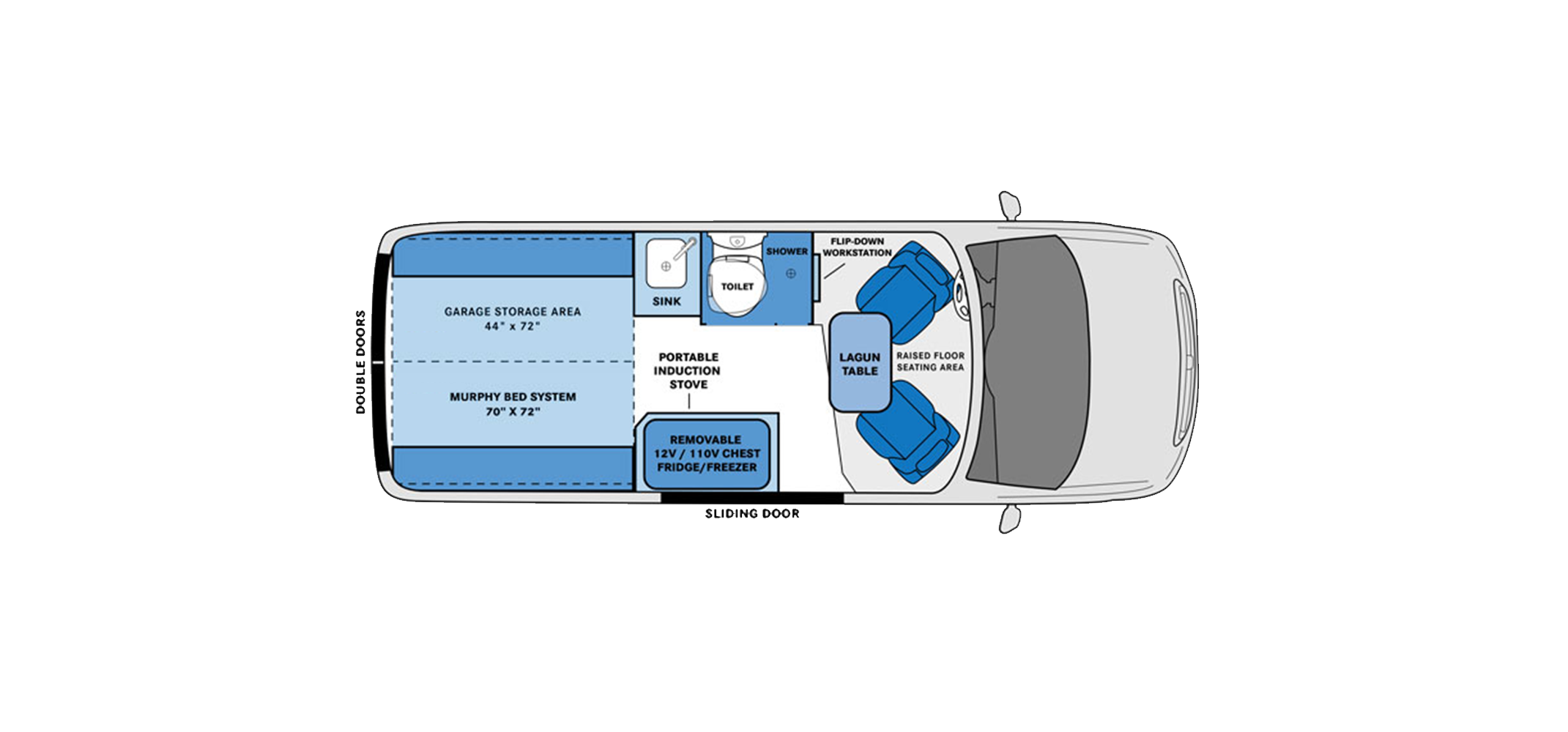 2022 Pleasure Way Recon 4x4 Floor Plan