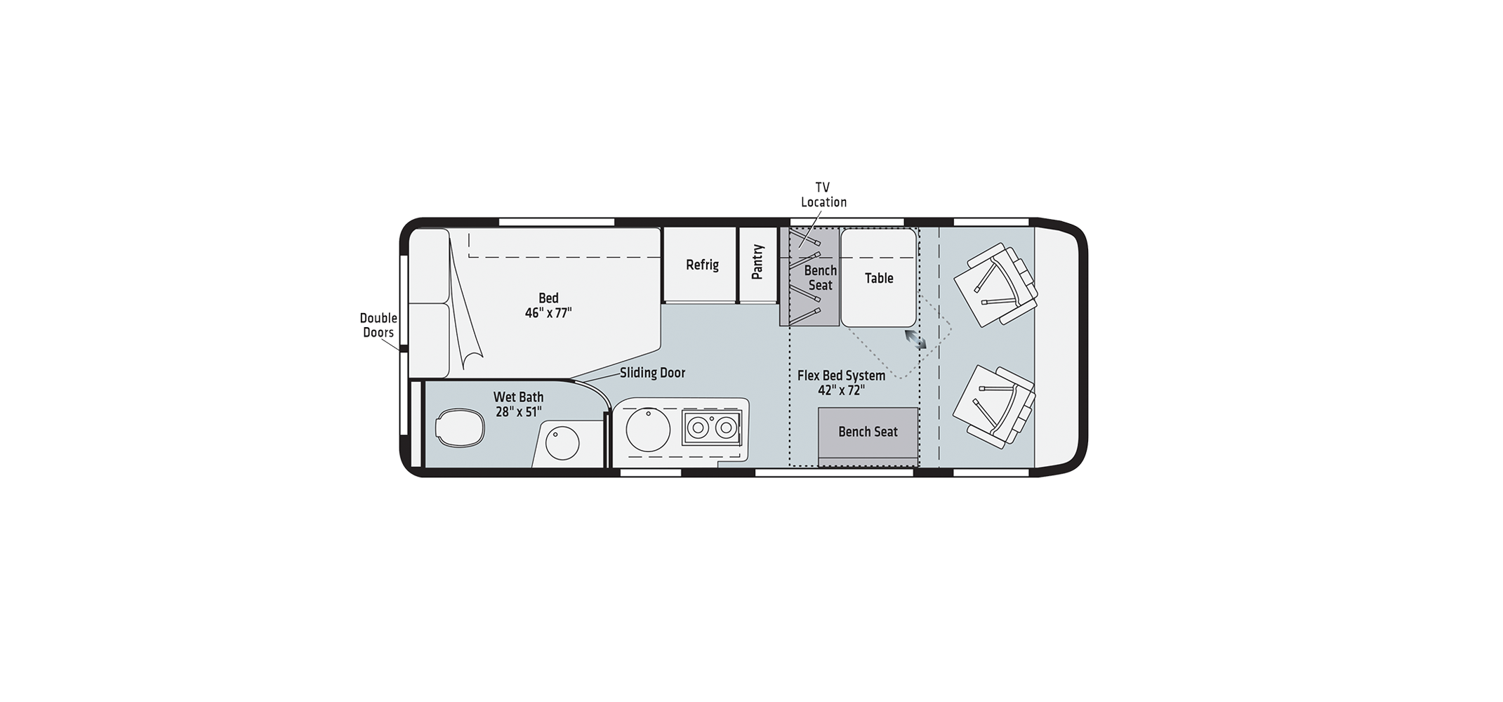 Travato 59G Floor Plan