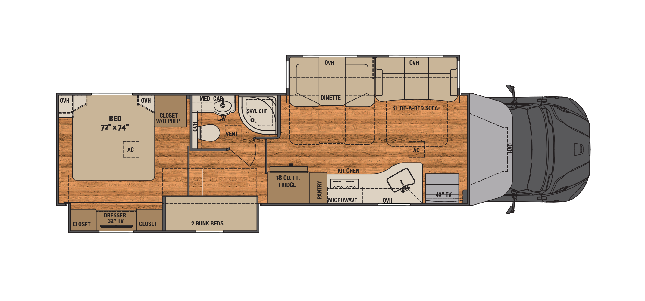 Verona 40VBH Floor Plan