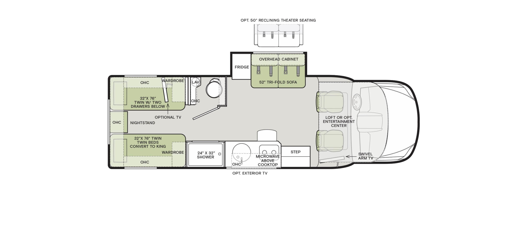 Wayfarer 25 TW Floor Plan