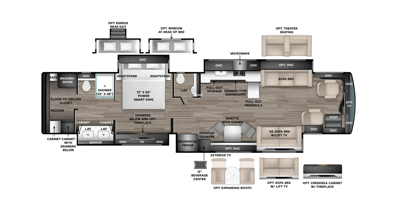Cornerstone Series 6 645D Floor Plan