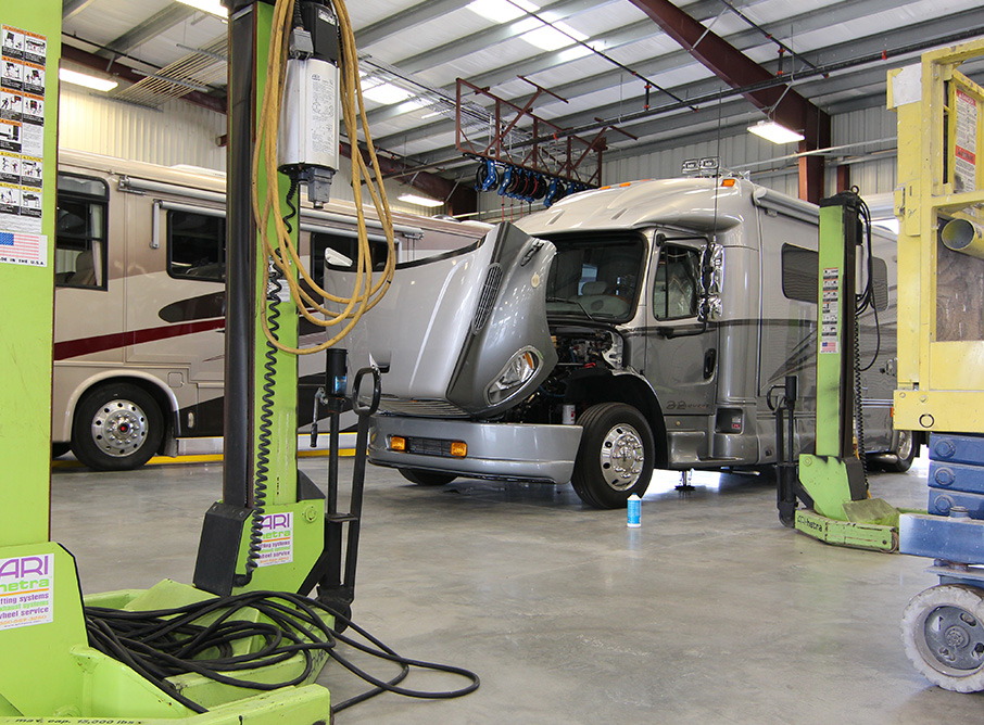 Inside North Trail RV Repair Facility